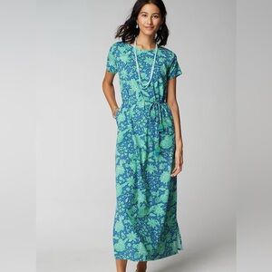 J. Jill Cap-Sleeve Maxi Dress